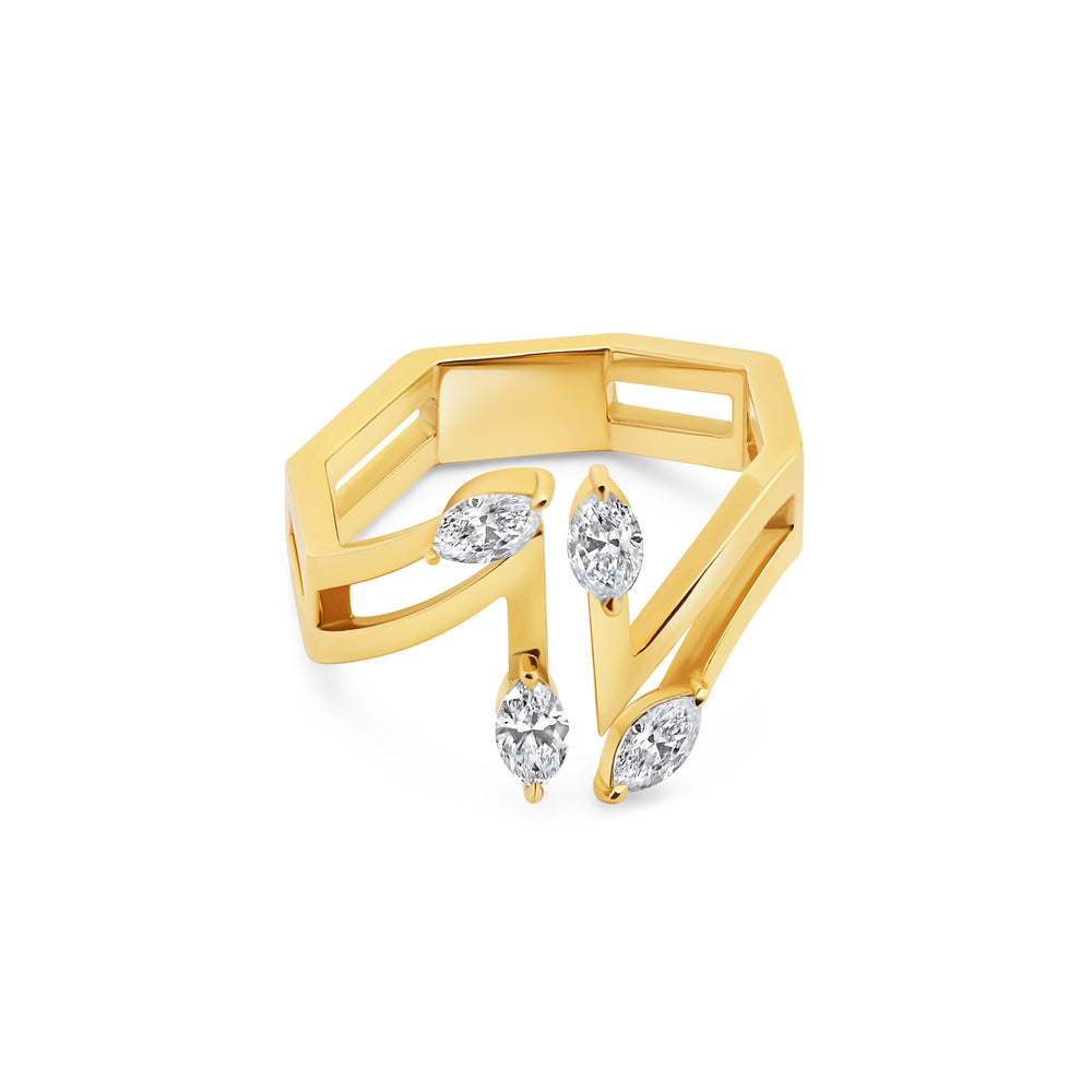 Marquise Diamond Open Statement Ring