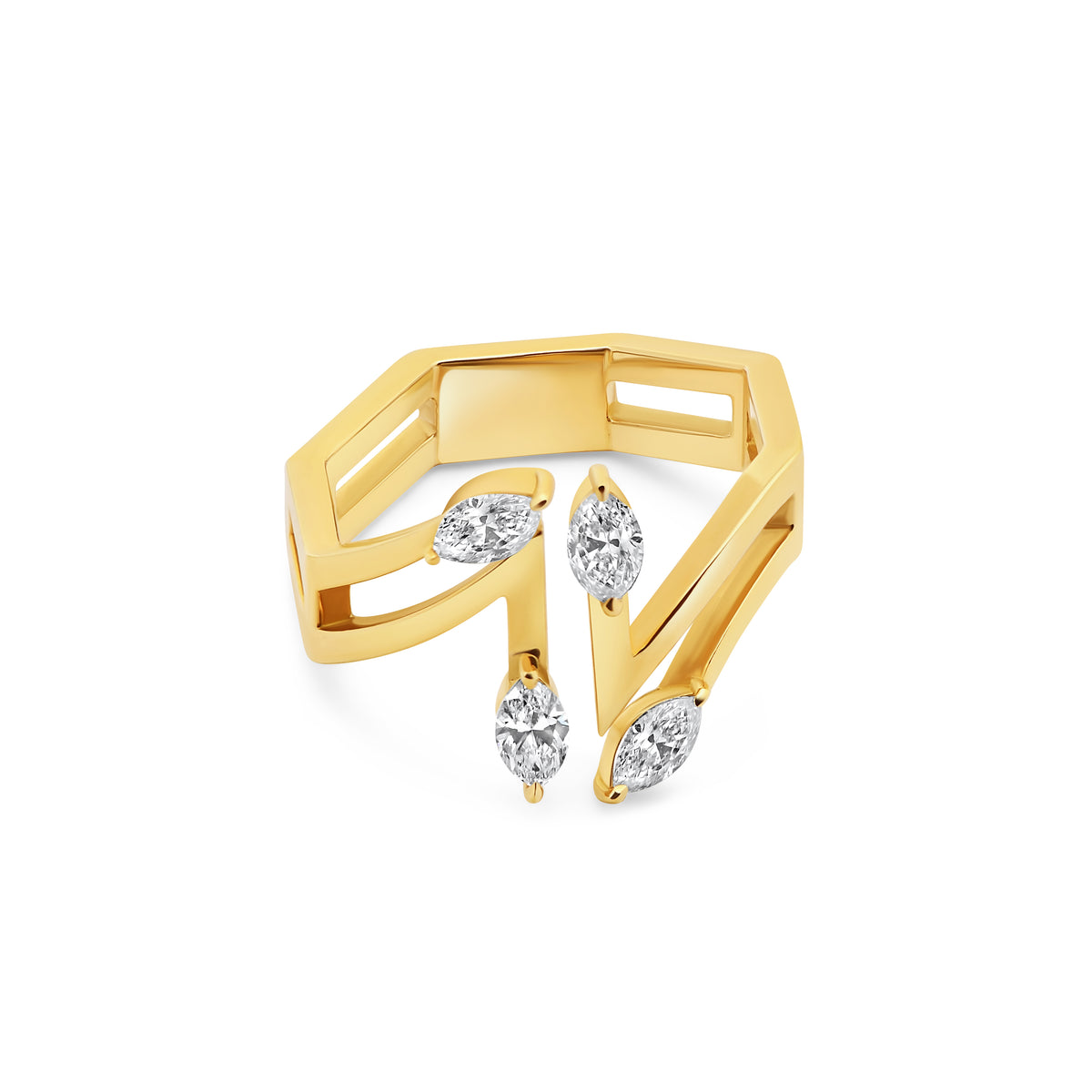 Marquise Diamond Open Statement Ring