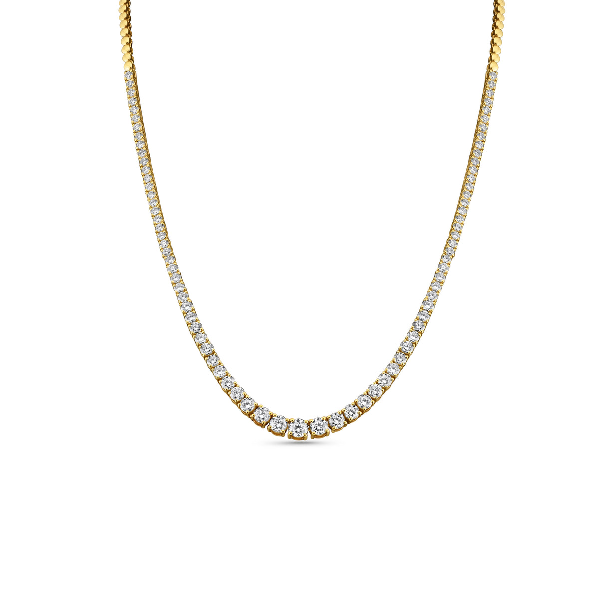 Graduated Diamond Tennis Necklace
