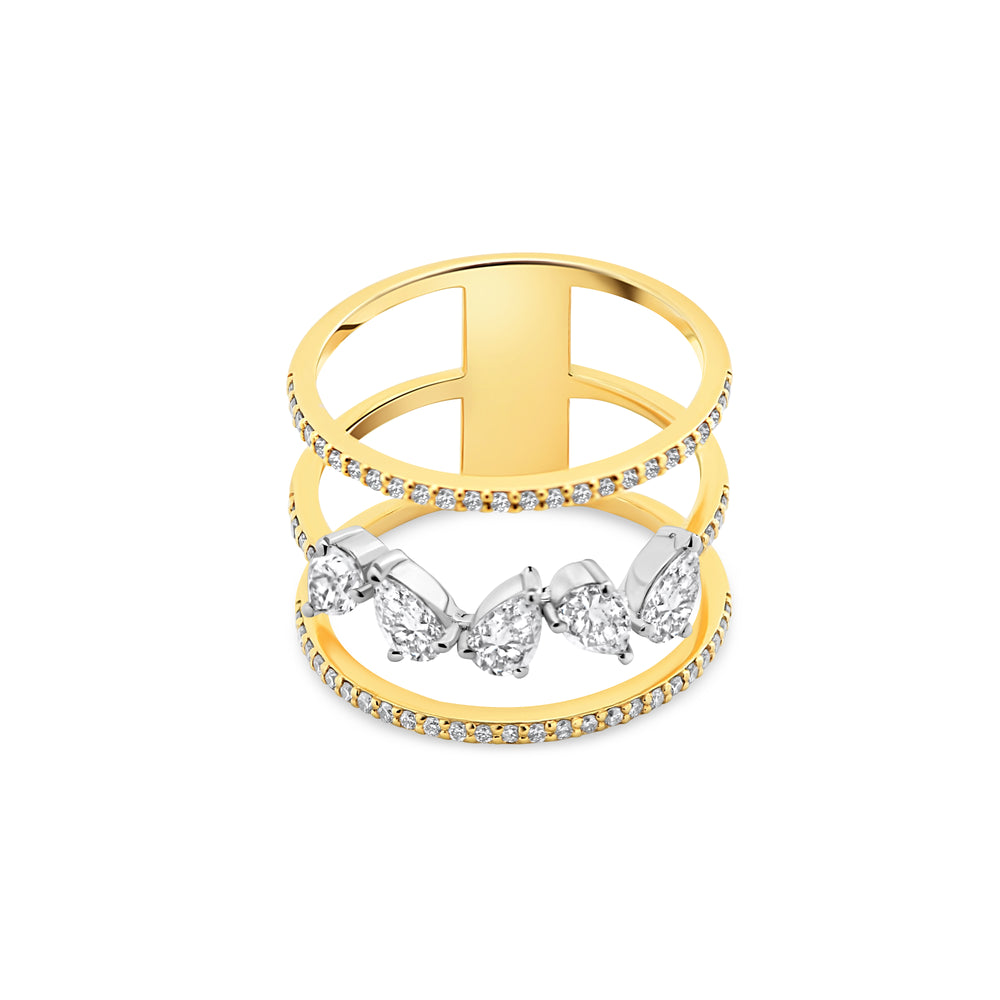The Trilogie Pear Diamond Ring