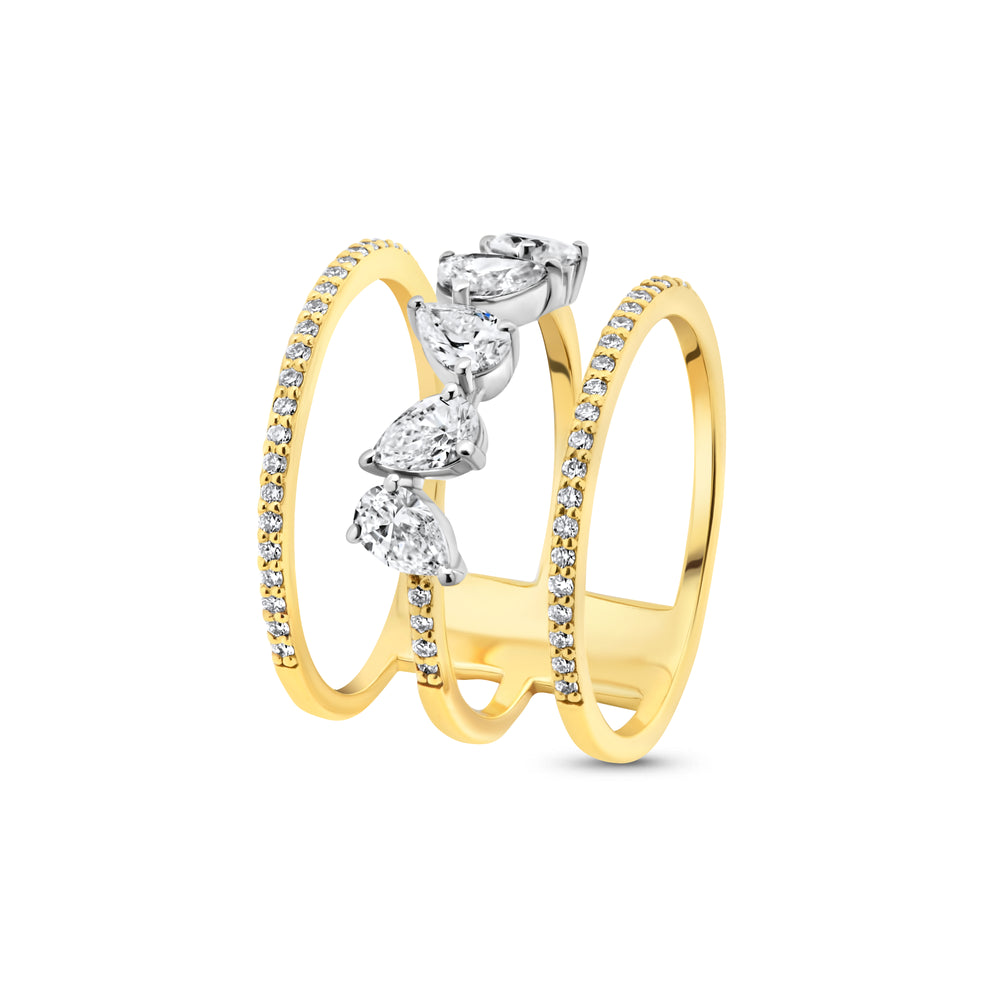 The Trilogie Pear Diamond Ring