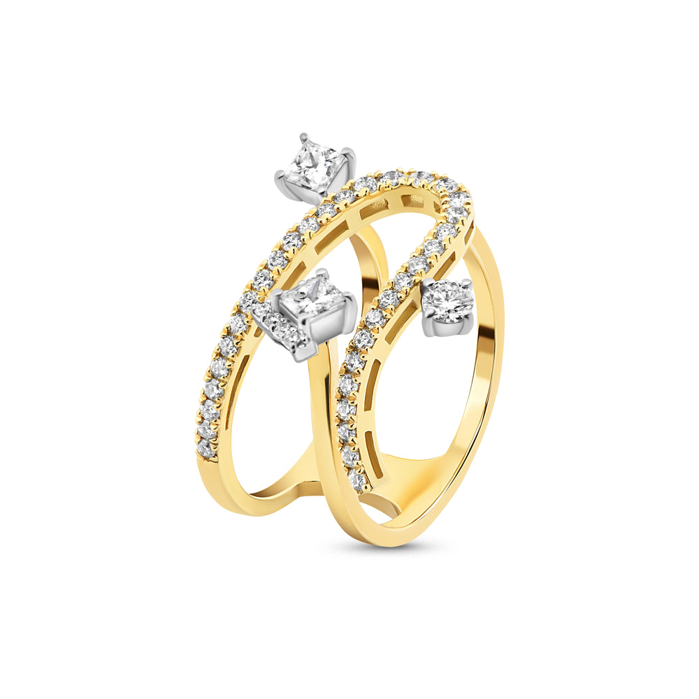 Bypass Double-Band Ring