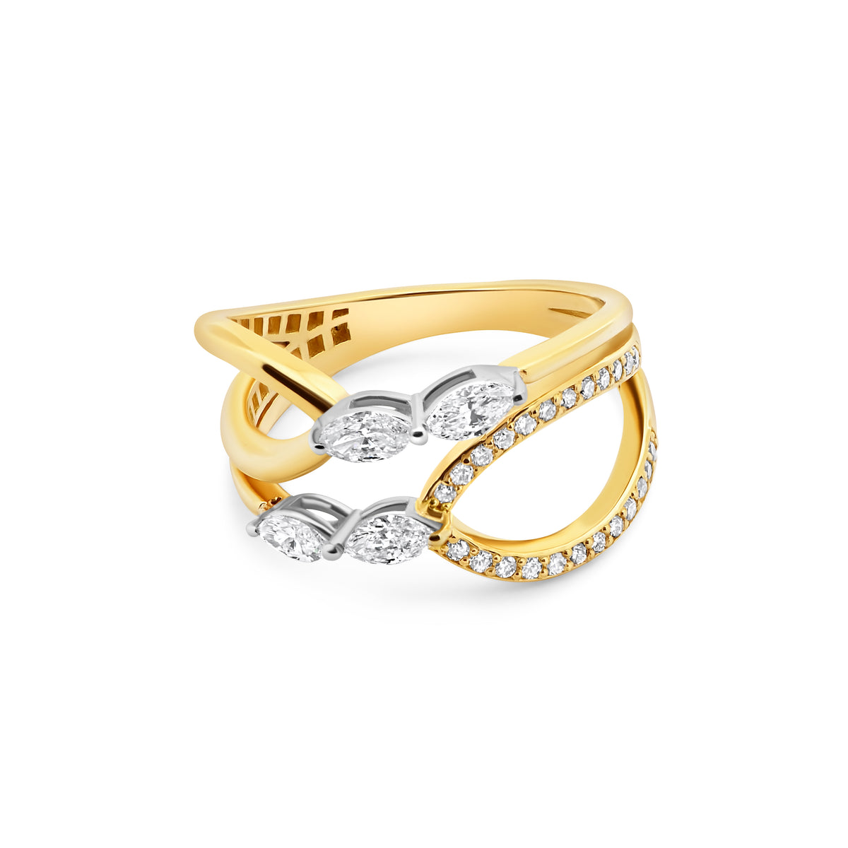 Diamond Openwork Statement Ring